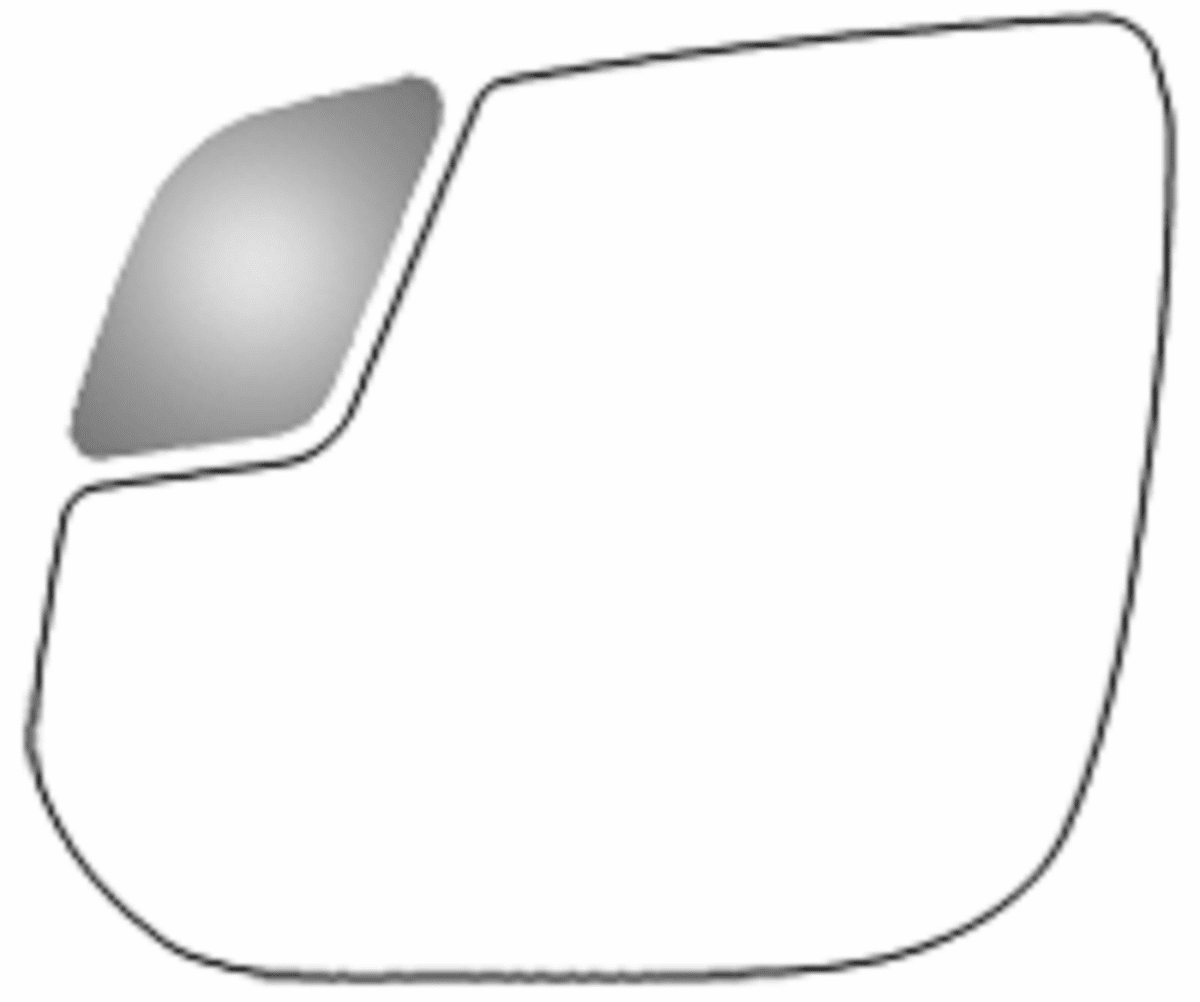 2017,2018,2019,2020 GMC Truck Canyon Driver Left Side Mirror Glass