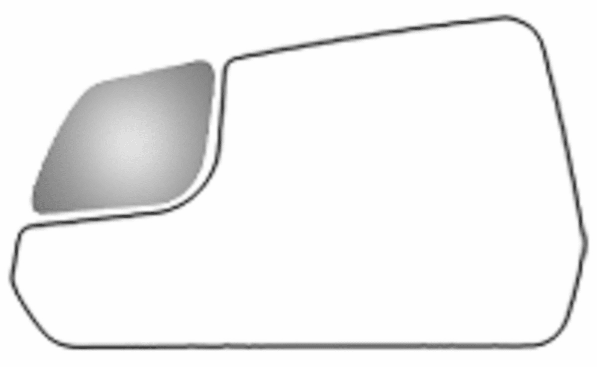 2021,2022 Ford Mustang Driver Left Side Mirror Glass