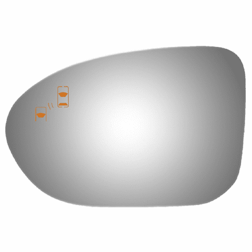 Mazda MX-5 Miata 2016 2017 2018 2019 2020 2021 2022 2023 Left Driver Side Mirror Glass with Blind Spot & Cross Path Icons