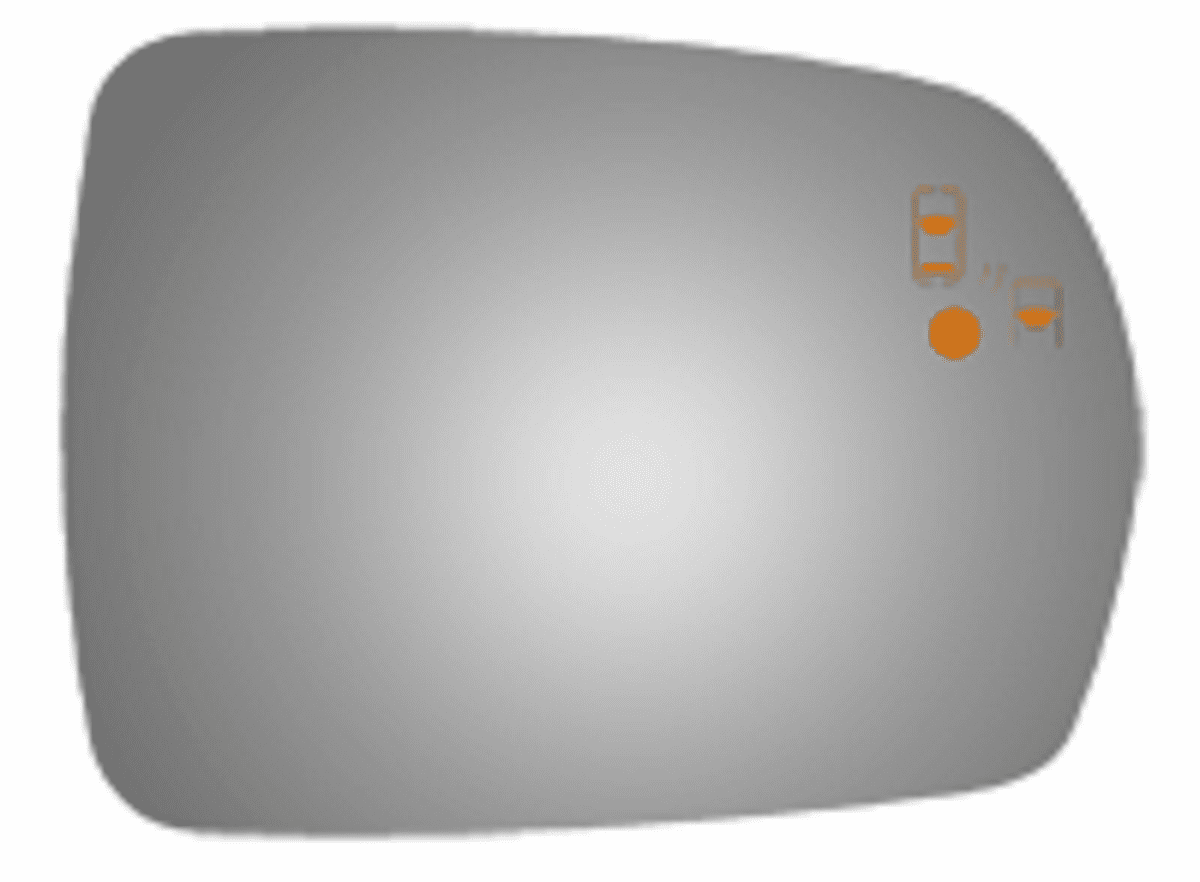 Ford Edge 2015 2016 2017 2018 2019 2020 2021 2022 2023 Right Passenger Side Mirror Glass with Blind Spot & Cross Path Icons