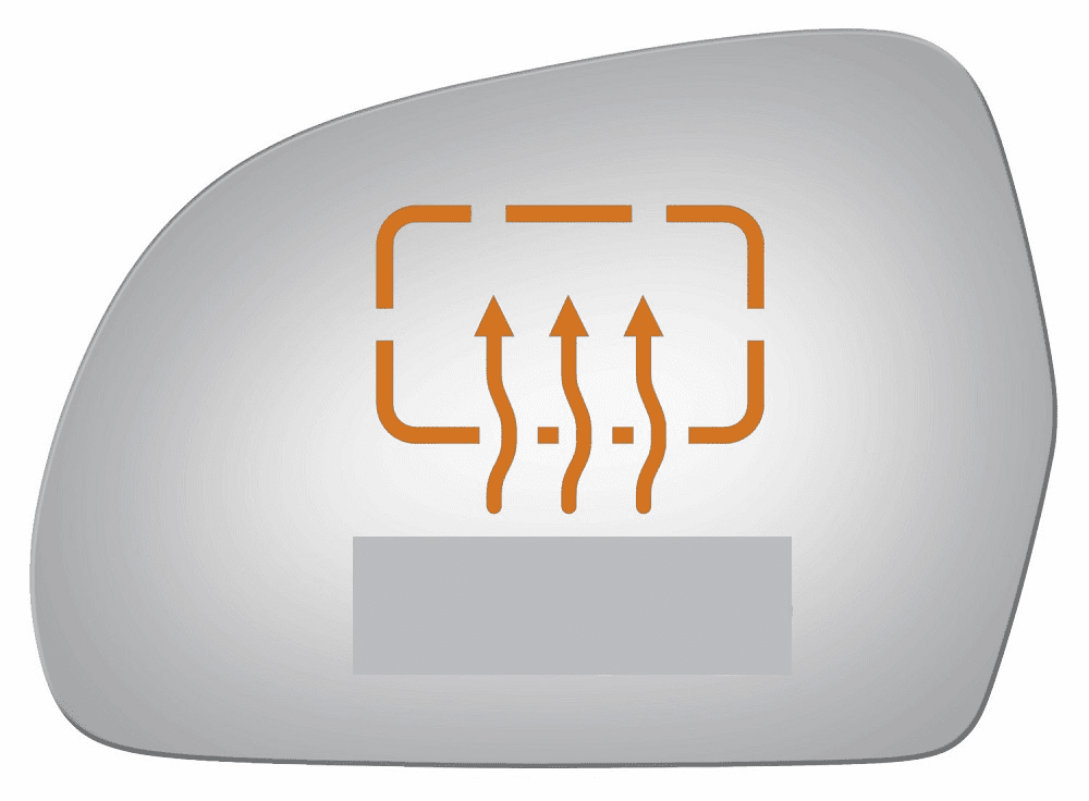 Audi A3 2009 2010 Driver Side Heated Mirror Glass Clip-On