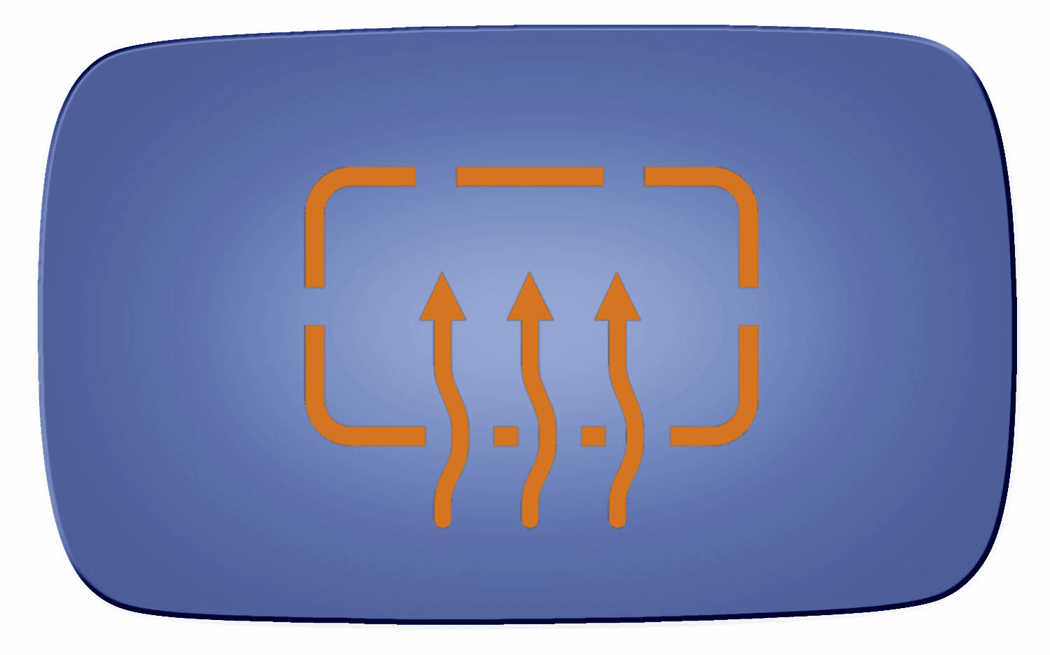 BMW 540 1994 Driver Side Heated Mirror Glass Blue