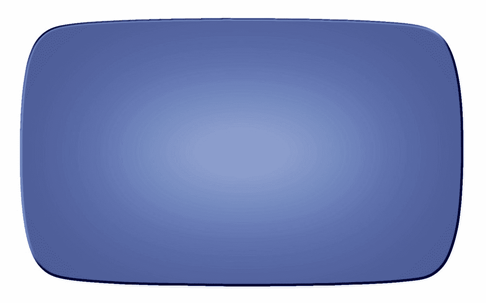 BMW 540 1994 Passenger Side Mirror Glass Blue