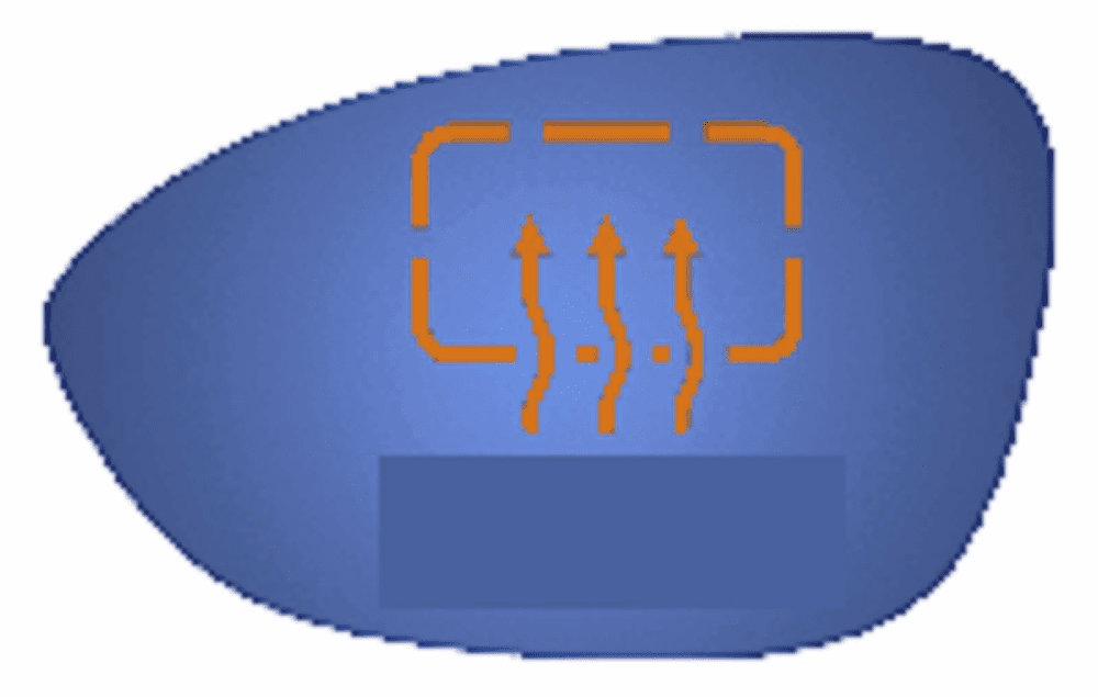 BMW M3 2009 Driver Side Heated Blue Mirror Glass Clip-On 