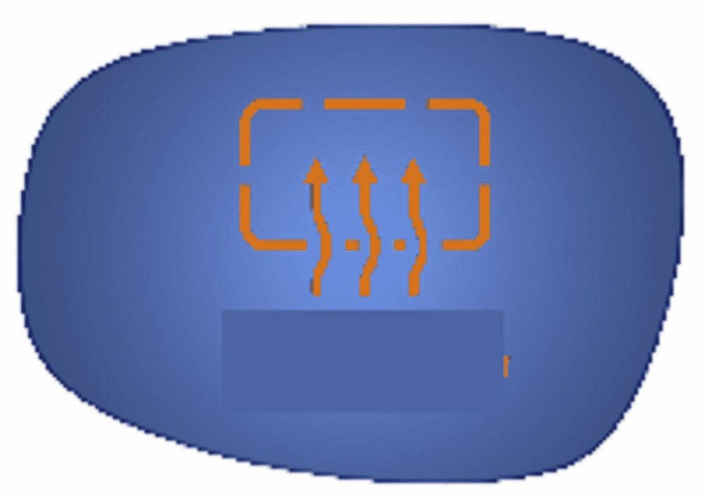 BMW M3 2009 Driver Side Heated Blue Mirror Glass Clip-On