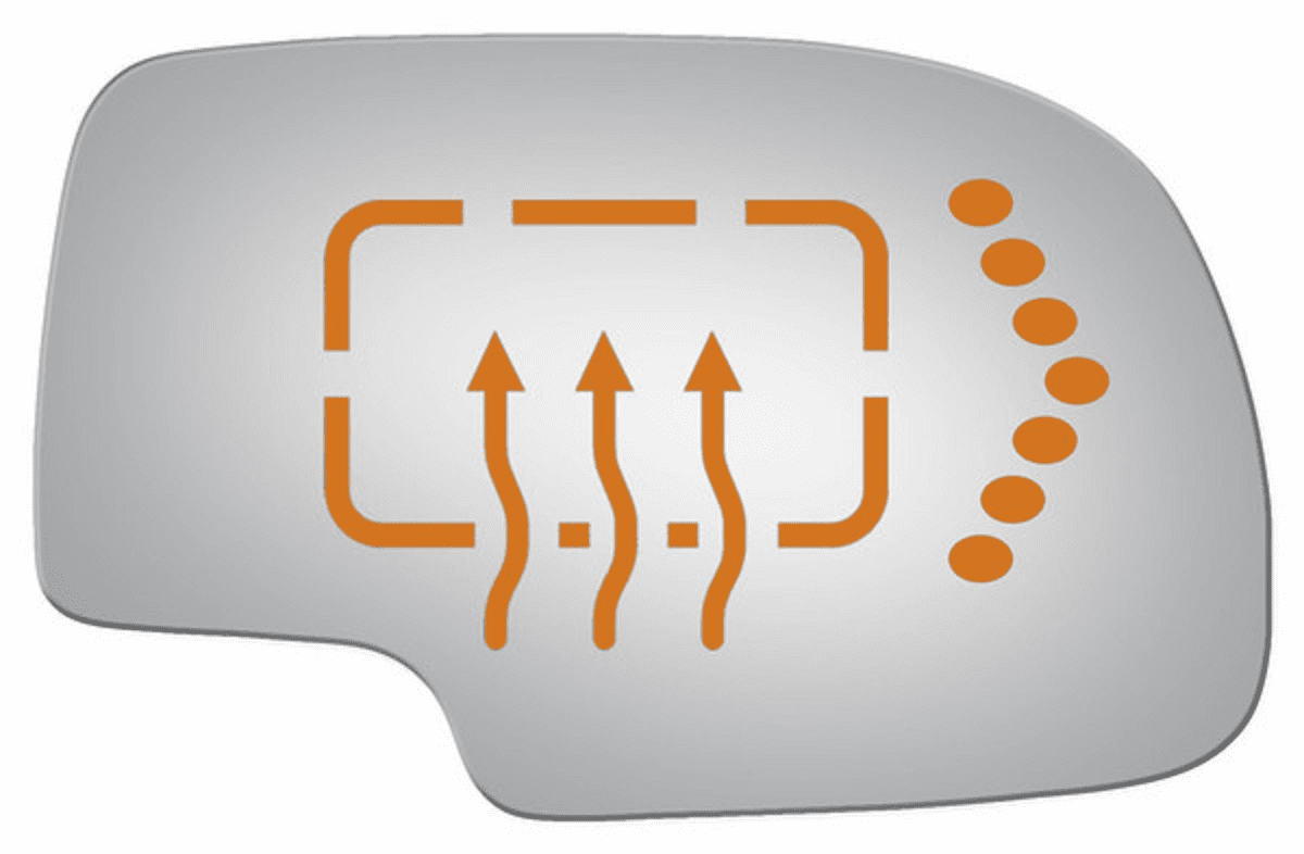 Cadillac Escalade 2002 Passenger Side Mirror Glass Heated