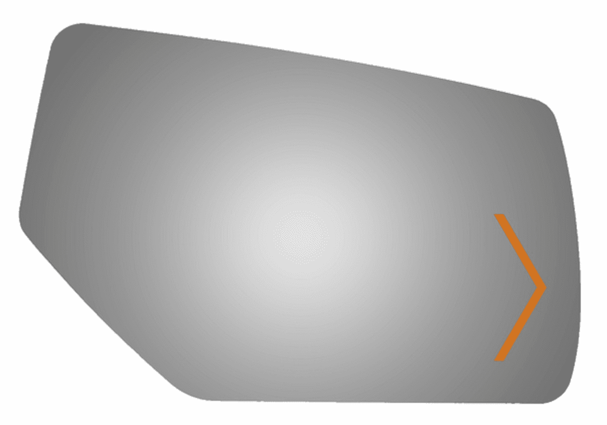 Cadillac Escalade 2016 Passenger Side Mirror Glass Signal