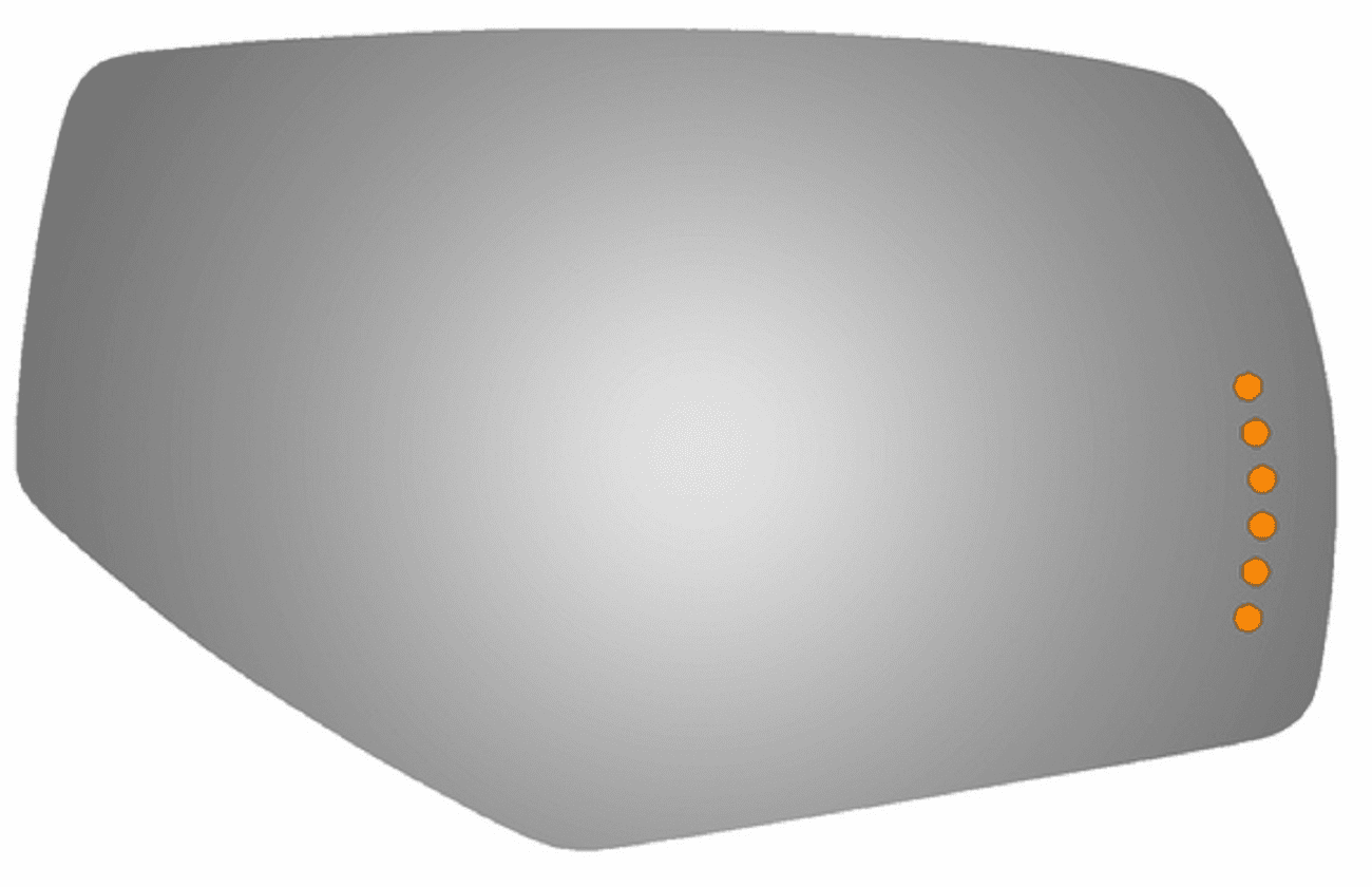 Chevrolet Silverado 1500 2017 Passenger Side Mirror Glass Signal