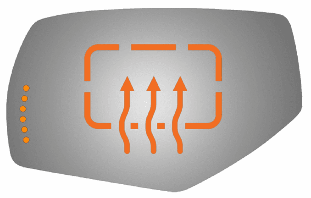 Chevrolet Silverado C3500 2017 Driver Side Mirror Glass Heated Signal