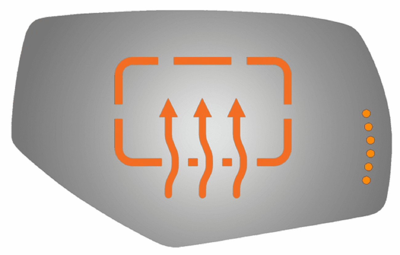 Chevrolet Silverado C3500 2017 Passenger Mirror Glass Heated Signal