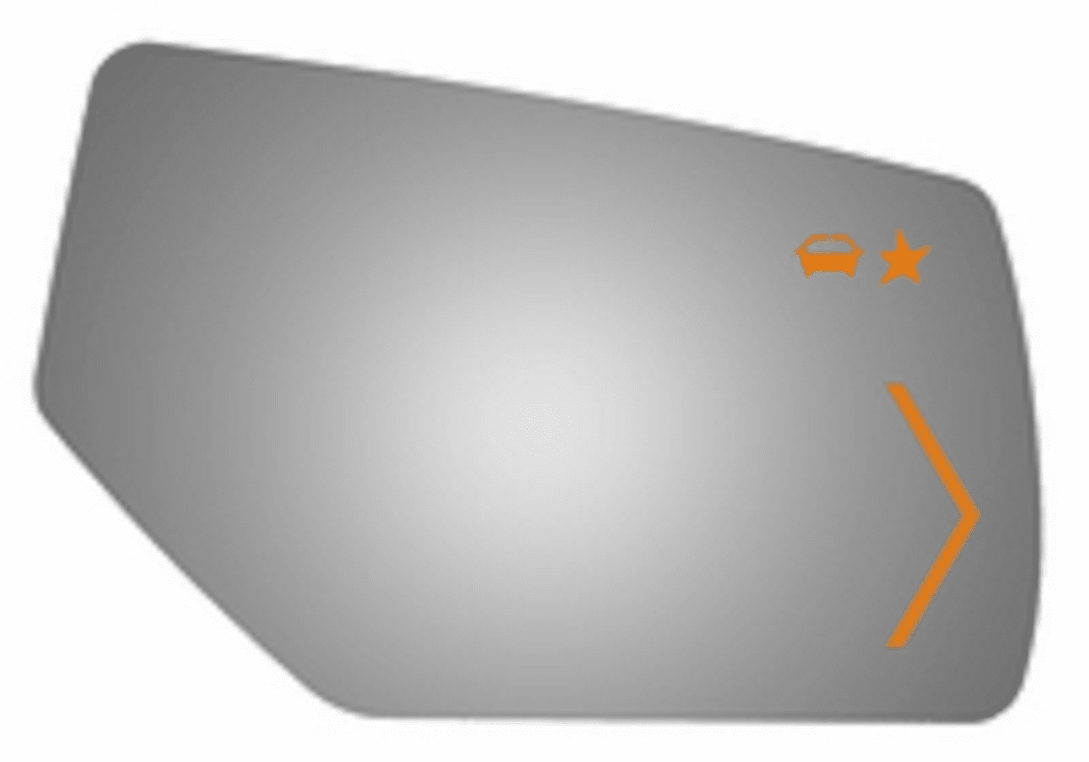 Chevrolet Tahoe 2016 Passenger Side Mirror Glass Signal/Blind Spot 