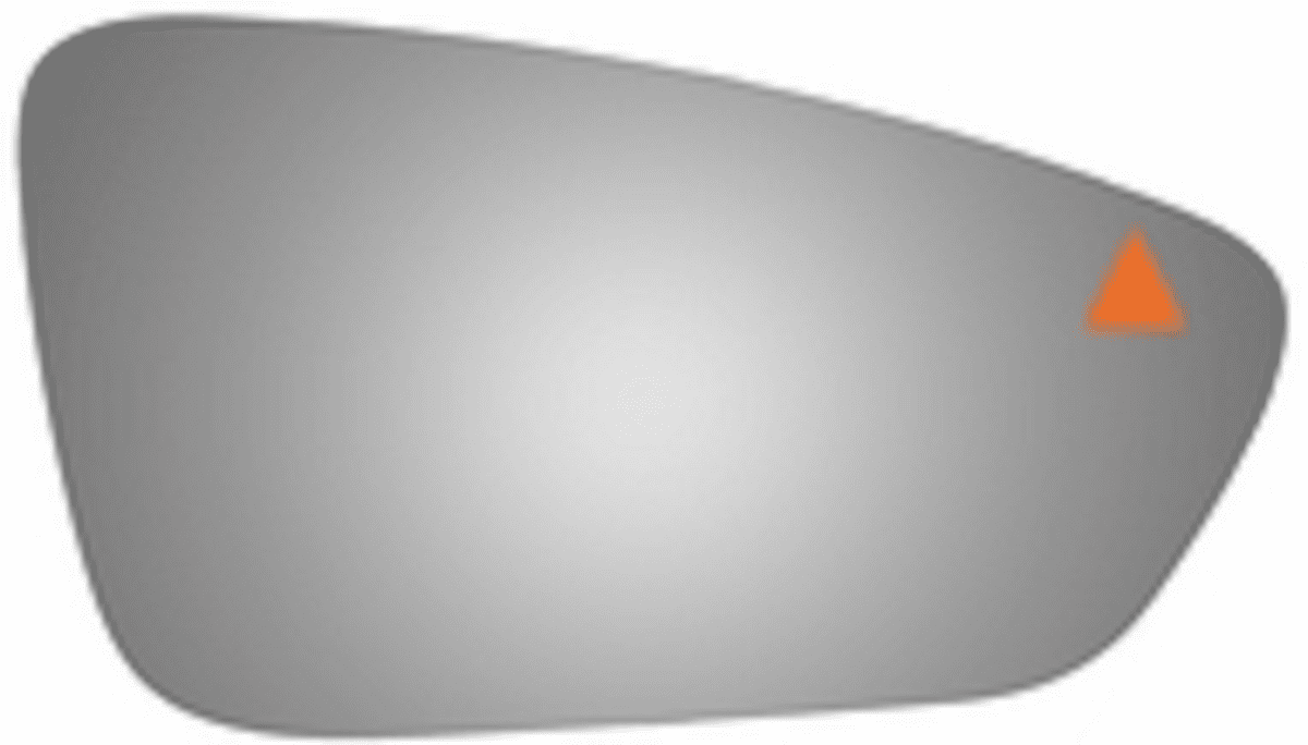 Chrysler 2015 Passenger Side Mirror Glass Blind Spot/Cross Path