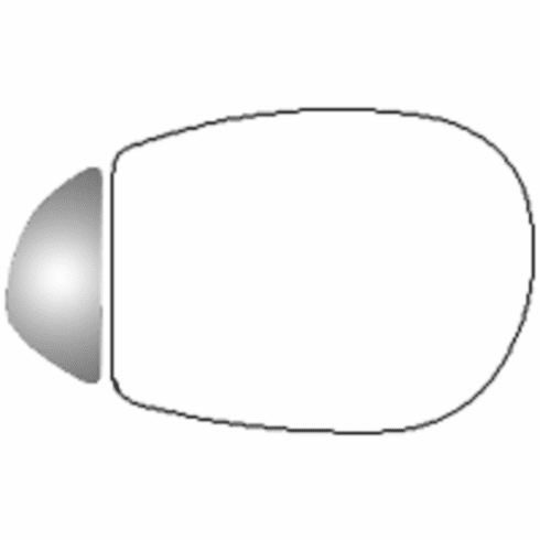 Fiat 500 2012 Driver Left Side Mirror Glass Outside Convex