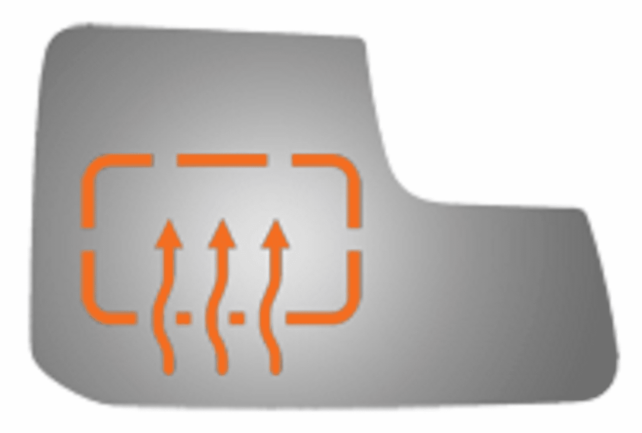 Ford Edge 2013 Passenger Side Mirror Glass Heated