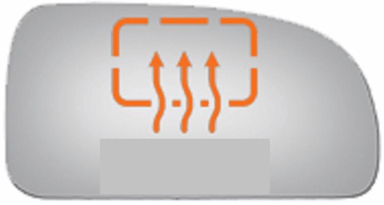 GMC Envoy XL Passenger Right Side Mirror Glass Heated Backing Plate