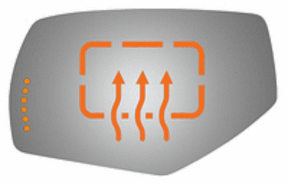 GMC Sierra 2014 Driver Side Mirror Glass Heated 