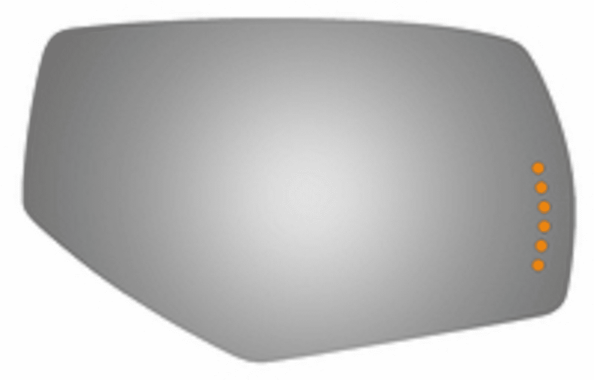 GMC Sierra 2014 Passenger Side Mirror Glass Signal