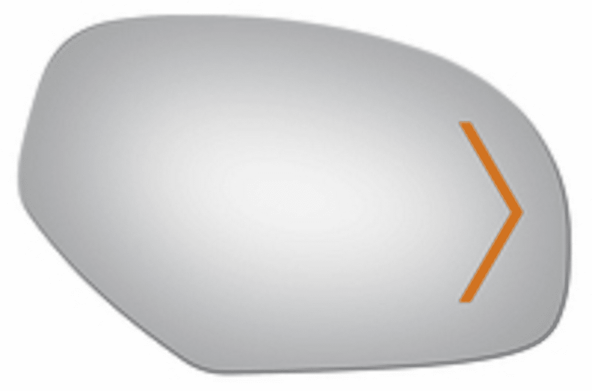 GMC Sierra 2014 Passenger Side Mirror Glass Signal