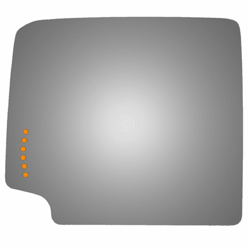 GMC Sierra 3500 2016 Driver Side Mirror Glass Signal