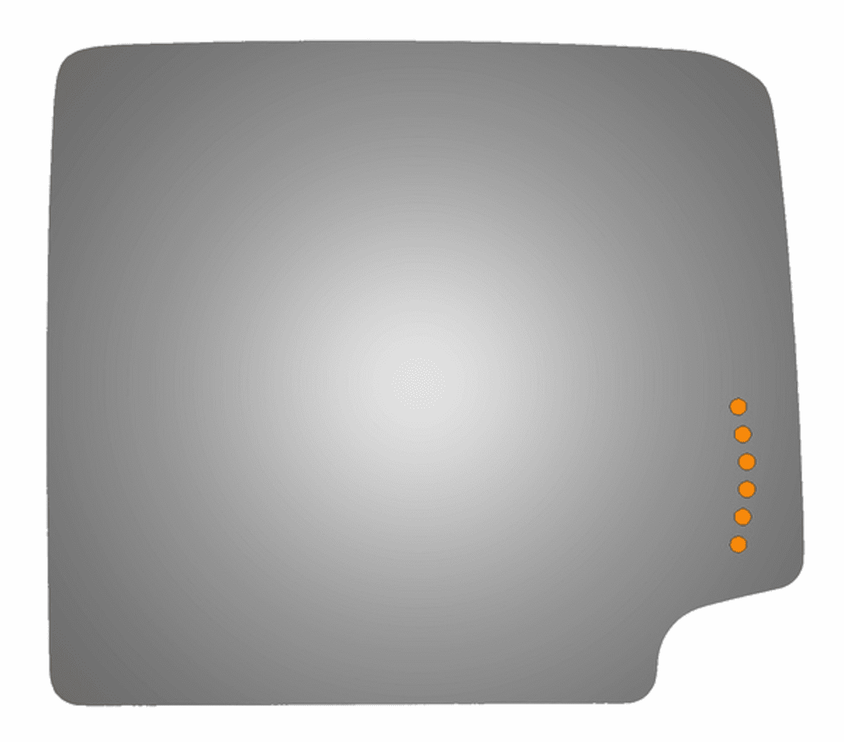 GMC Sierra C1500 2016 Passenger Side Mirror Glass Signal