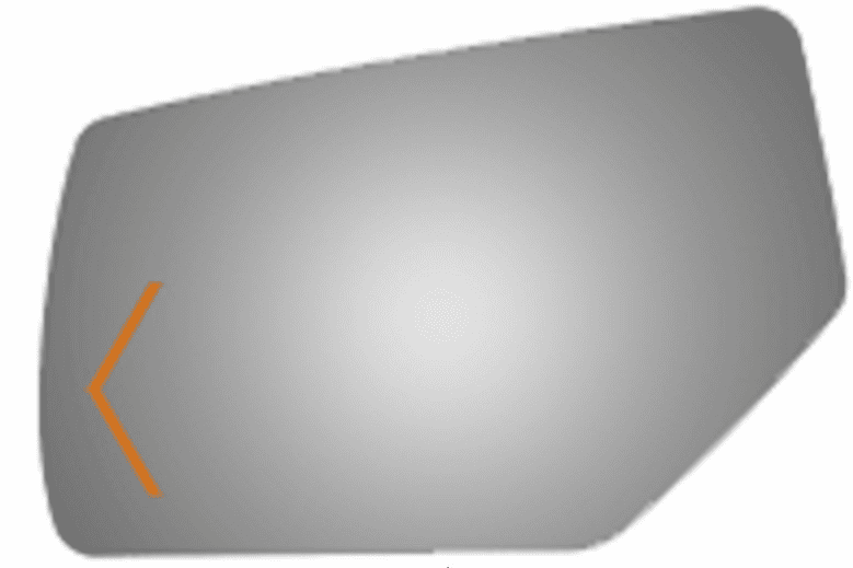 GMC Yukon XL 2016 Driver Left Side Mirror Glass Signal Icon