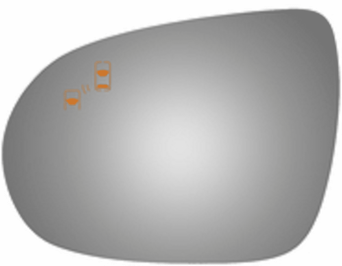 KIA Sorento 2018 Driver Left Side Mirror Glass Blind Spot Icon