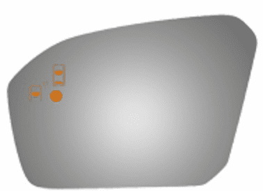 Lincoln 2017 Continental Driver Side Mirror Glass/BlindSpot/CrossPath