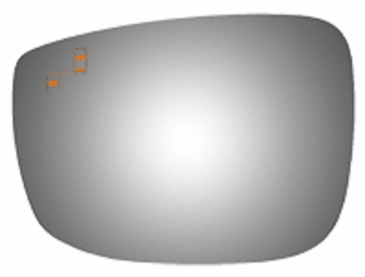 Mazda CX-9 2016 2017 2018 2019 2020 2021 2022 2023 Left Driver Side Mirror Glass with Blind Spot & Cross Path Icons