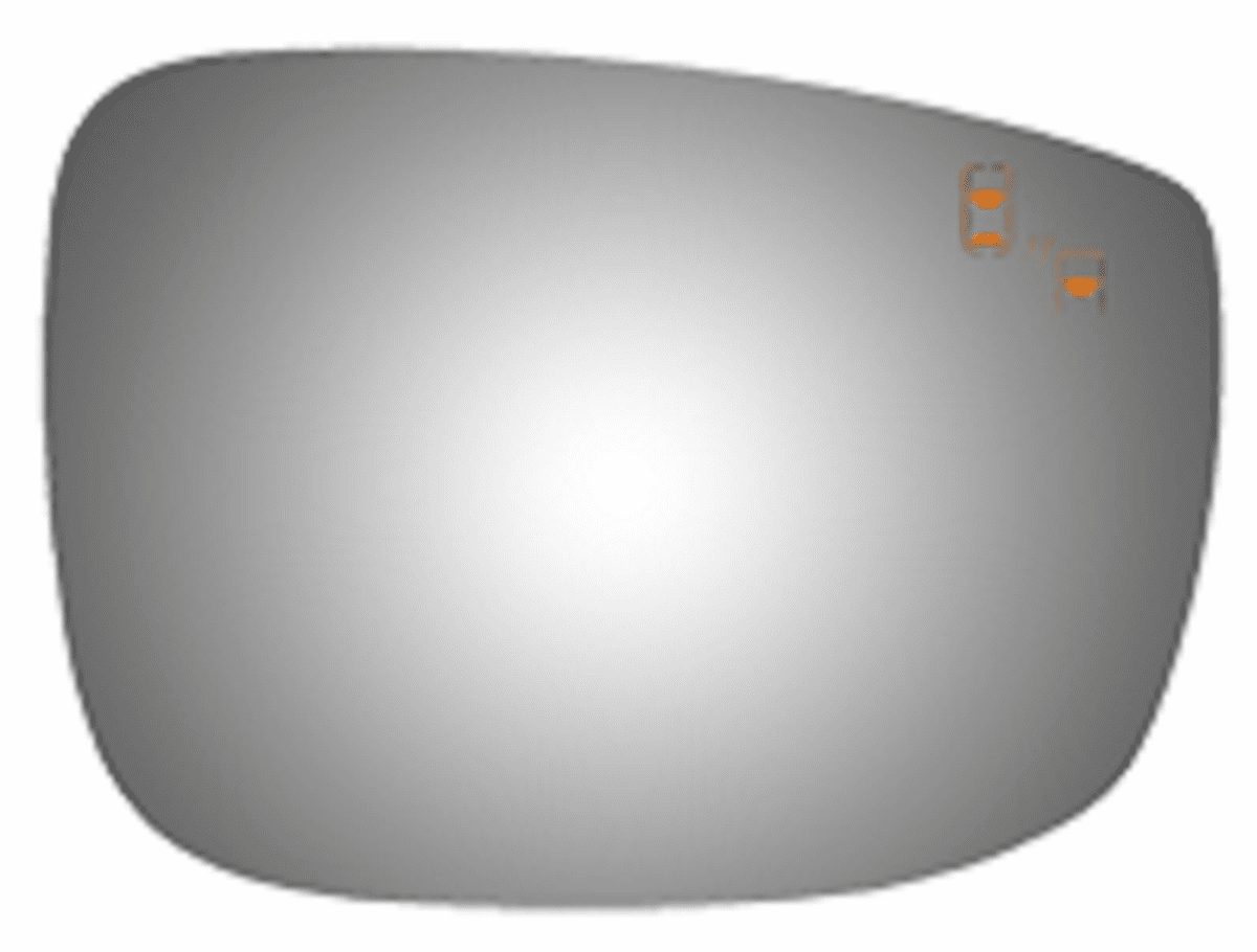 Mazda CX-9 2016 2017 2018 2019 2020 2021 2022 2023 Right Passenger Side Mirror Glass with Blind Spot & Cross Path Icons