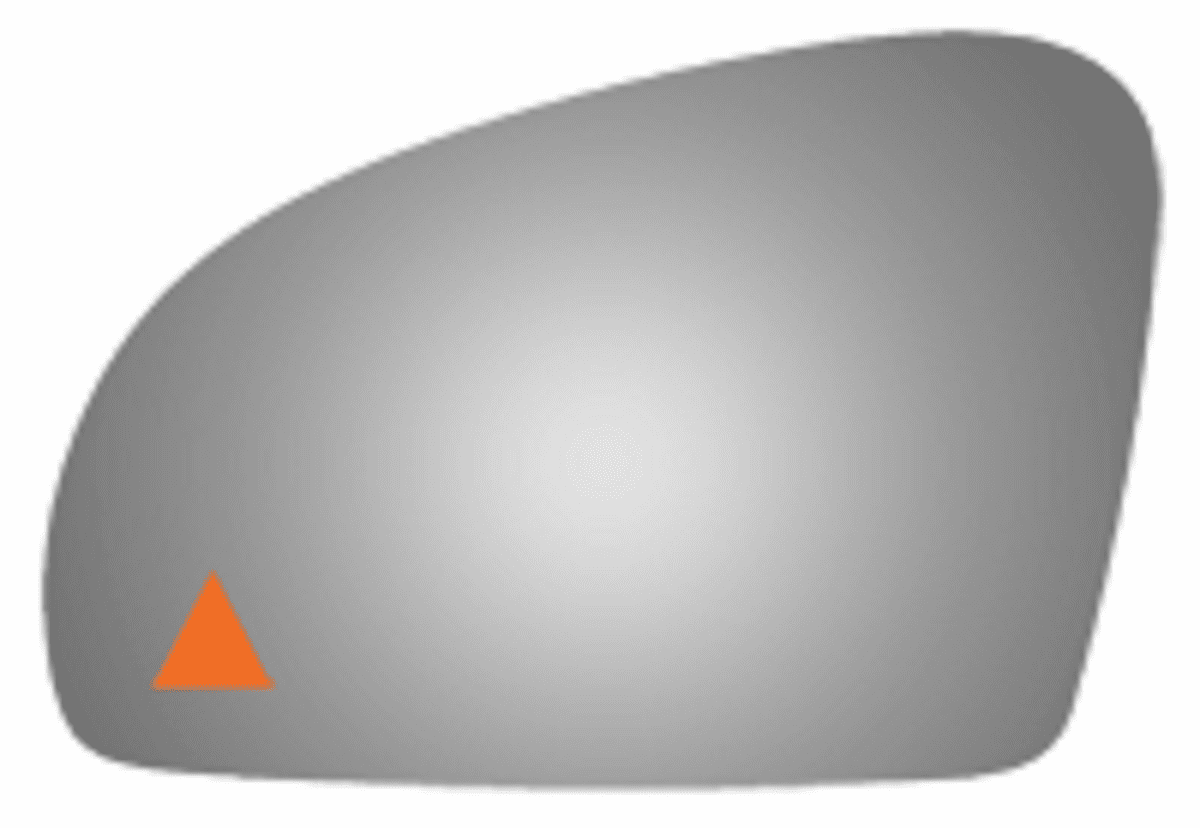 Mercedes Benz SL550 2015 Driver Left Side Mirror Glass Blind Spot Icon.