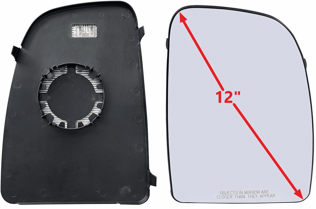 Ram Promaster 1500 Passenger Side Heated Mirror Glass W/Plate 14-21 