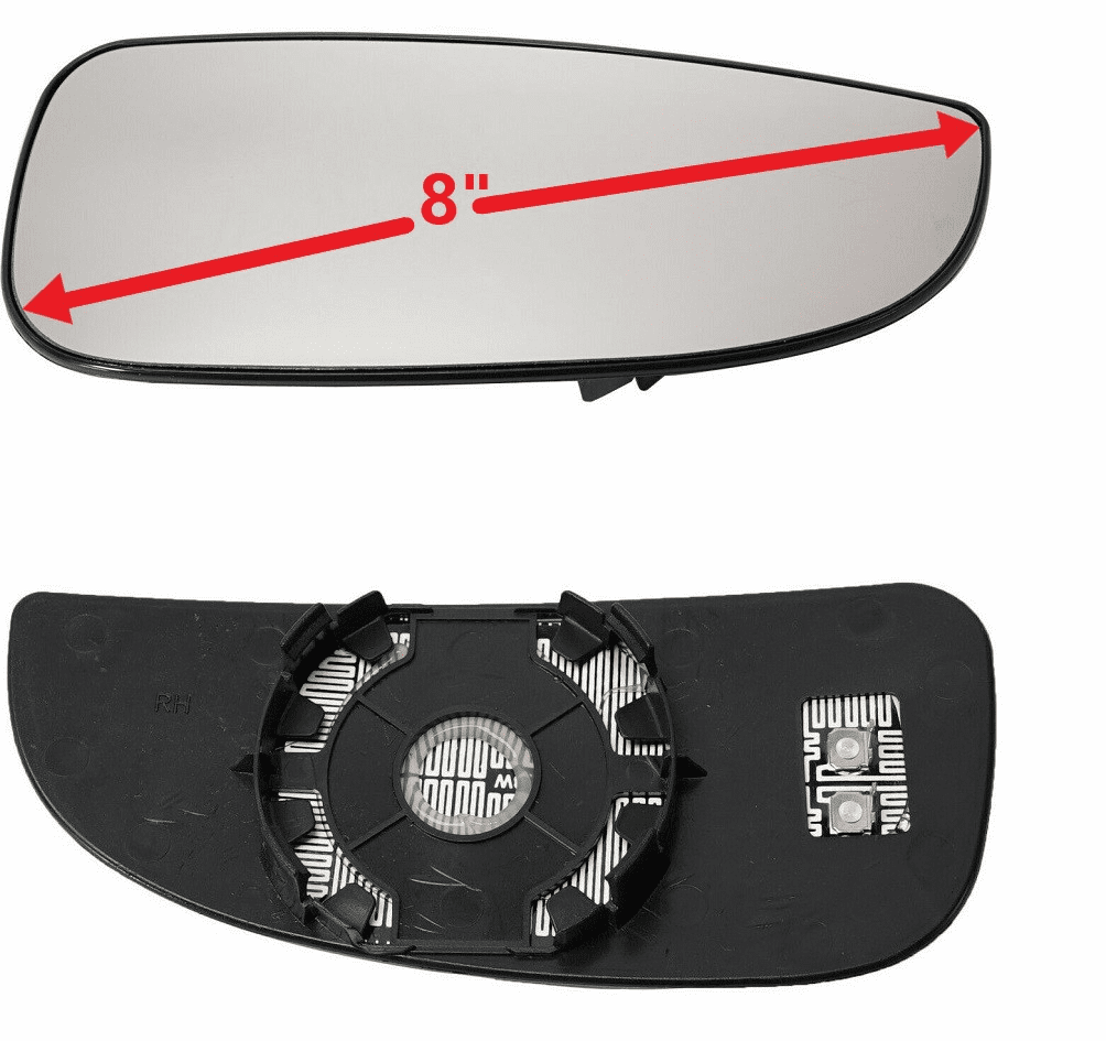 Ram Promaster 1500 Passenger Side Heated Mirror Glass W/Plate 14-21 