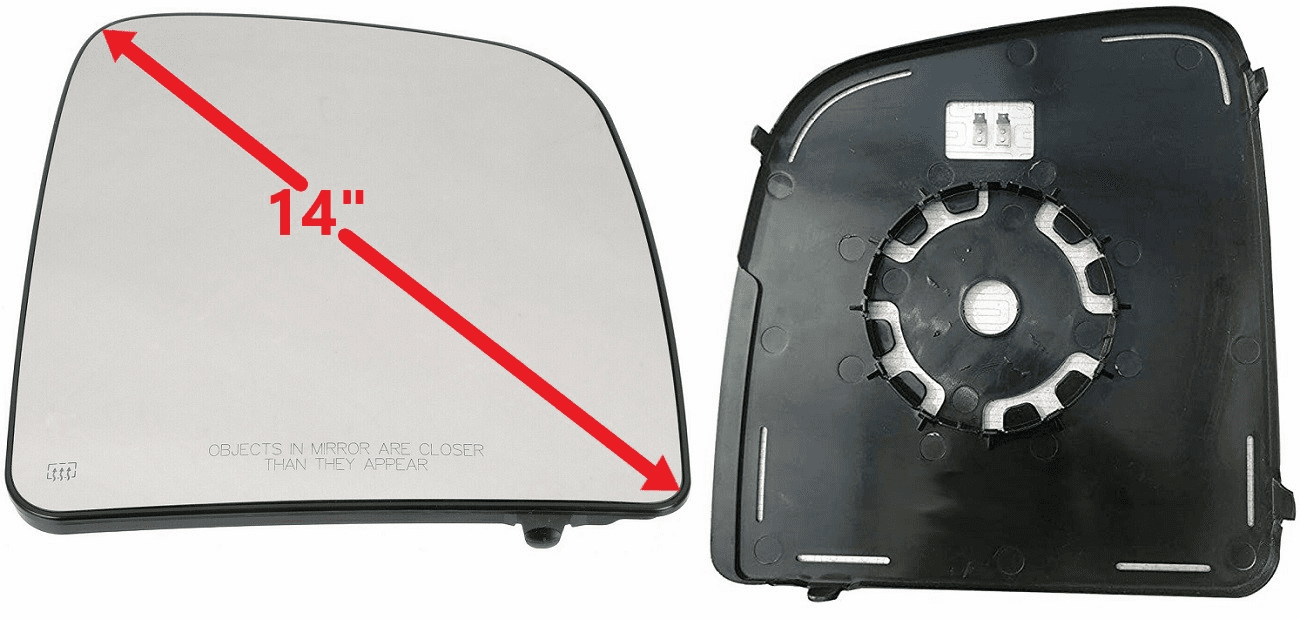 Ram Promaster 1500 Passenger Side Heated Mirror Glass W/Plate 14-21 