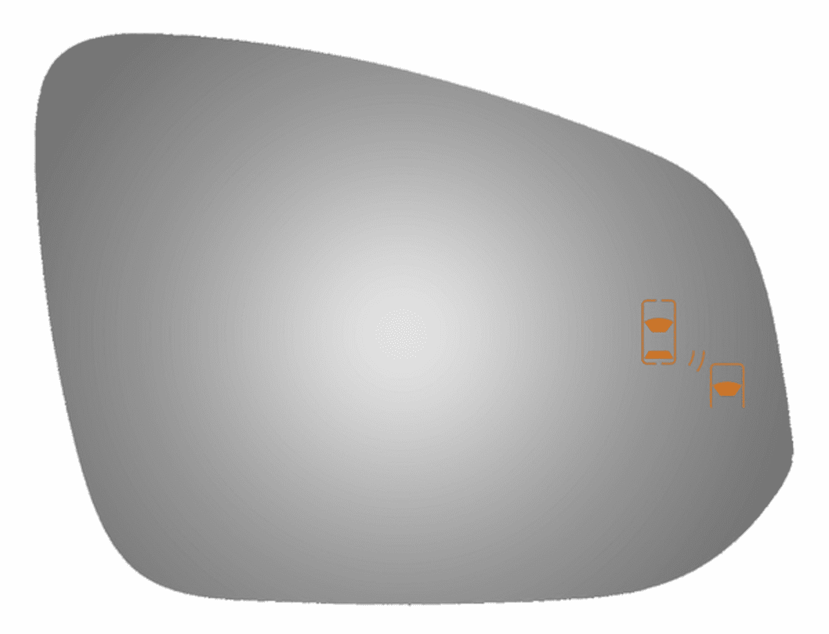 Toyota Highlander 2014 Passenger Side Mirror Glass Blind Spot