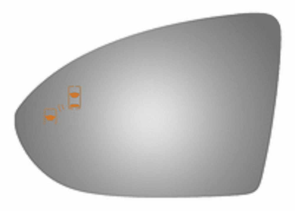 Volkswagen Golf 2015-2016 Driver Side Mirror Glass