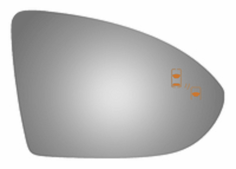 Volkswagen Golf 2015-2016 Passenger Side Mirror Glass