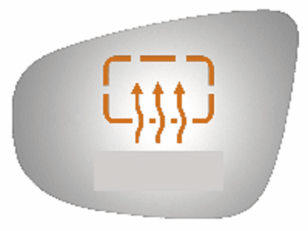 Volkswagen VW Golf 2010 Driver Side Heated Mirror Glass Clip-On