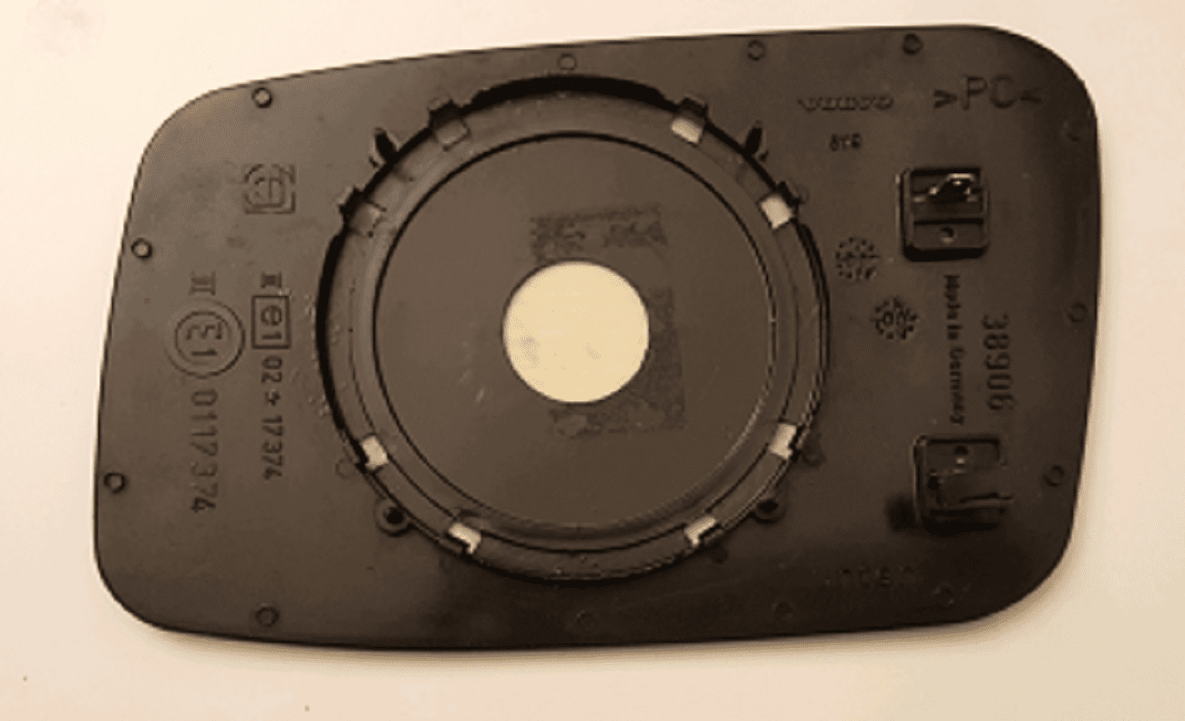 Volvo V40 2000-2004 Passenger Side Mirror Glass W/Backing Plate