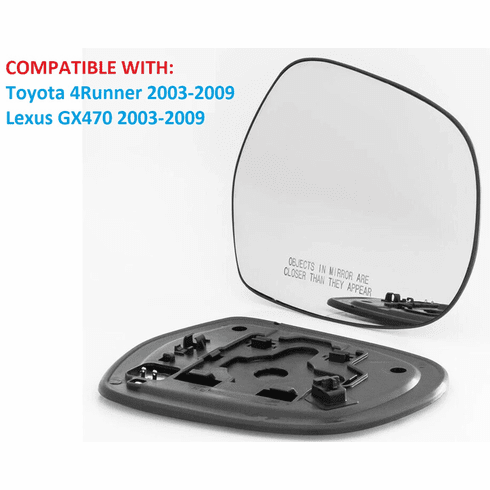 03-09 Toyota 4Runner / Lexus GX470 Passenger Side Heated Mirror Glass