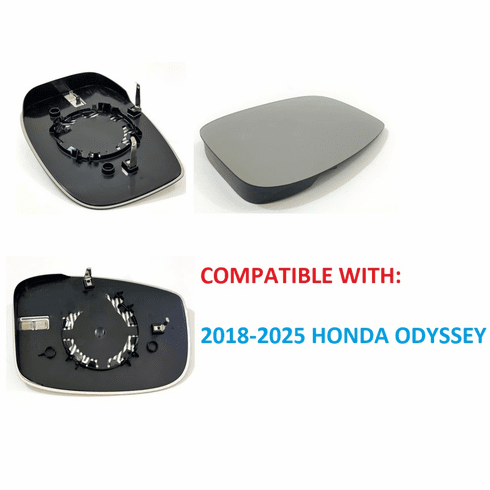 18-25 Honda Odyssey Driver Side Heated Mirror Glass w/Backing Plate