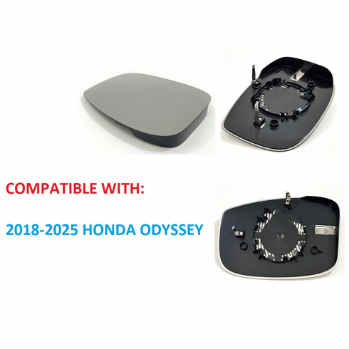 18-25 Honda Odyssey Passenger Side Heated Mirror Glass w/Backing Plate