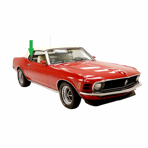 1970 Ford Mustang Front Door Glass Passenger Side Replacement Window