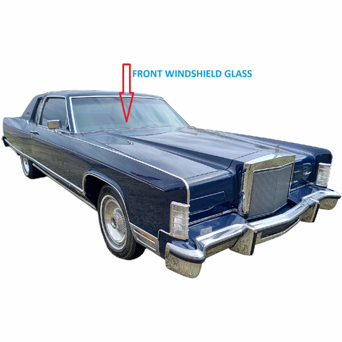 1975-1979 Lincoln Continental Front Windshield Glass Hardtop & Sedan