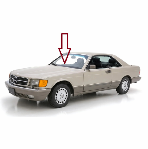 1984 1985 Mercedes Benz 500SEC Front Windshield Window Glass 2DR Sedan