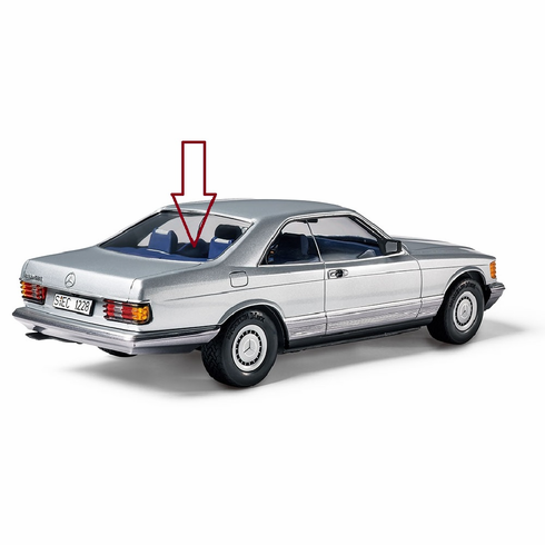 1984 1985 Mercedes Benz 500SEC Rear Back Window Glass 2DR Sedan