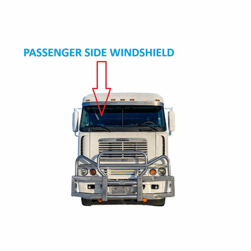 99-09 Freightliner Argosy Front Windshield Glass Passenger Side