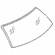 Back Glass Window Mazda Prot�g� 323 4 Door Sedan 1990-1994