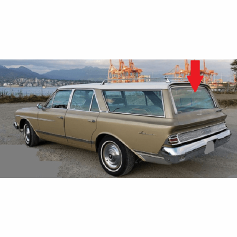 Back Window Glass American Motors Ambassador 4 Door Station Wagon 1966