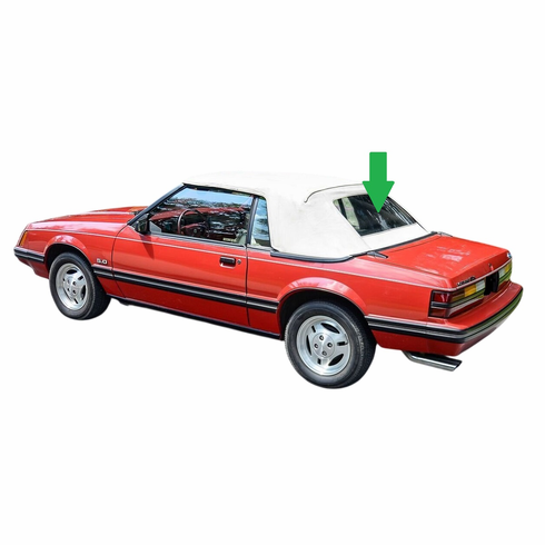 Back Window Glass Ford Mustang 2 Door Convertible 1983-1986