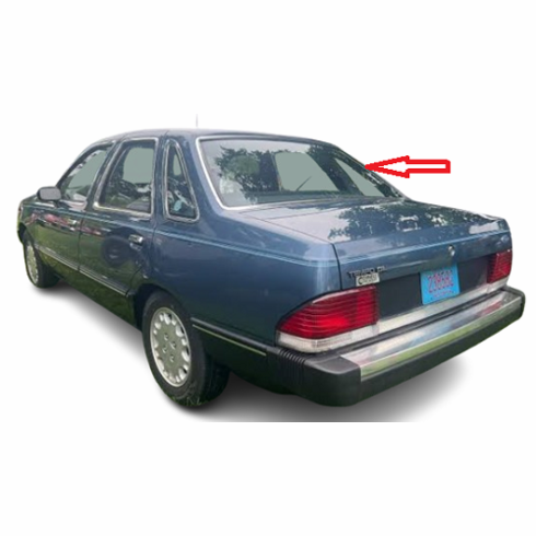 Back Window Glass Ford Tempo 4 Door Sedan 1983-1985